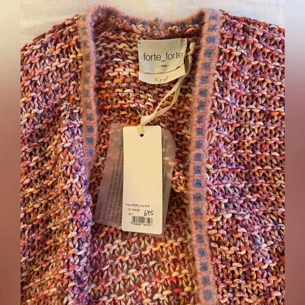 Forte Forte sweater cardigan NWT size 1 oversized made in Italy